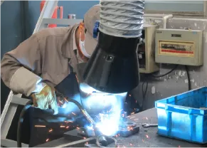 Welding smoke treatment