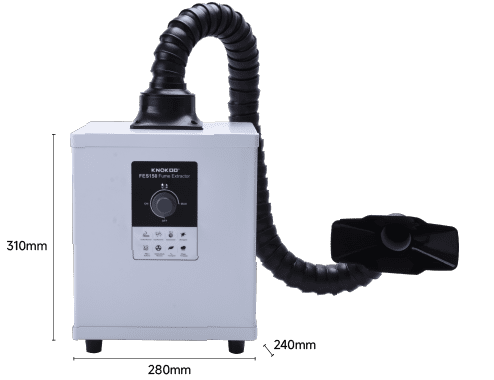 150W Solder Fume Extractor HEPA Filter, FES150 3 Stage Filter Welding Smoke Extractor Purifier DTF Fume Extractors for Nail Salon, Laser Marking, Printing and Laser Engraving Smoke Filtration