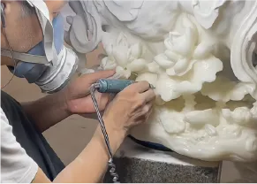 Engraving dust treatment