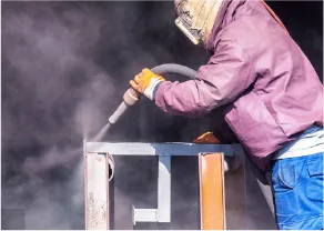 Industrial grinding to remove dust removal