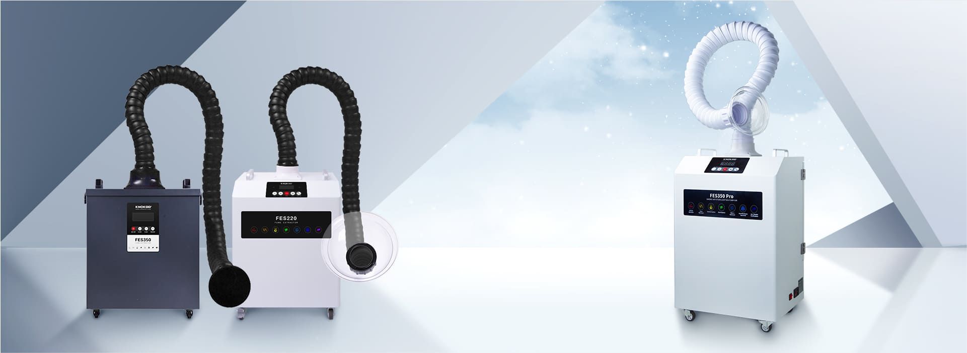KNOKOO FES030 Desktop MINI Solder Smoke Absorber Remover Fume Extractor for laser cutter DIY Electric Iron Welding.Fume Extractor Soldering 350W 430 m³/h Strong Suction | DTF Fume Extractor Activated Carbon 4 Stage Filtering for Laser Cutter Laser Engraver and Medical or Industrial use (350 Watts)